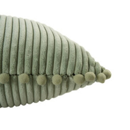Thehotsale Warm Suede Cushion Cover Pillow Case With Pom-Pom Trim Without Pillow Insert 45Cm W X 45Cm D Green - thumbnail 8