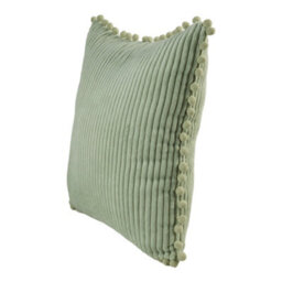 Thehotsale Warm Suede Cushion Cover Pillow Case With Pom-Pom Trim Without Pillow Insert 45Cm W X 45Cm D Green - thumbnail 5