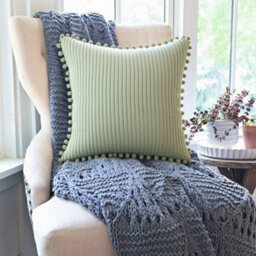 Thehotsale Warm Suede Cushion Cover Pillow Case With Pom-Pom Trim Without Pillow Insert 45Cm W X 45Cm D Green - thumbnail 2