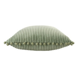 Thehotsale Warm Suede Cushion Cover Pillow Case With Pom-Pom Trim Without Pillow Insert 45Cm W X 45Cm D Green - thumbnail 7