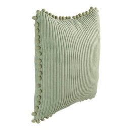Thehotsale Warm Suede Cushion Cover Pillow Case With Pom-Pom Trim Without Pillow Insert 45Cm W X 45Cm D Green - thumbnail 6