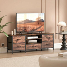 Tv Unit With Charging Station, Tv Stand For Tvs Up To 65 Inch - thumbnail 6