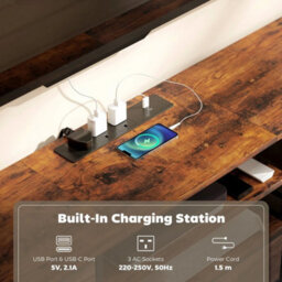 Tv Unit With Charging Station, Tv Stand For Tvs Up To 65 Inch - thumbnail 4