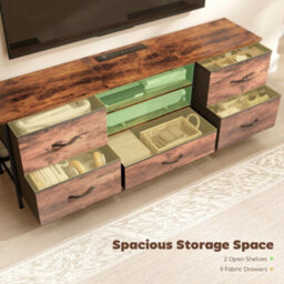 Tv Unit With Charging Station, Tv Stand For Tvs Up To 65 Inch - thumbnail 5