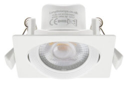 Long Life Lamps Company 3W Adjustable Square Led Recessed Ceiling Downlight 4000K Cls2 - thumbnail 1