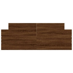 Berkfield Bed Frame With Headboard And Footboard Brown Oak 140X190 Cm - thumbnail 4