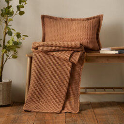 Pineapple Elephant Jaipur Chunky Waffle Cotton 150X200Cm Blanket Throw Caramel - thumbnail 4