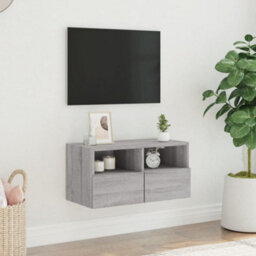 Berkfield Durable Tv Wall Cabinet Grey Sonoma 60X30X30 Cm Engineered Wood - thumbnail 3