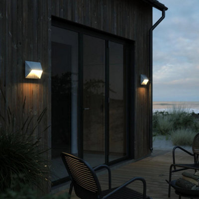 Nordlux Pontio Outdoor Galvanized Steel Wall Light Coastal/marine Safe Silver,mains - image 1