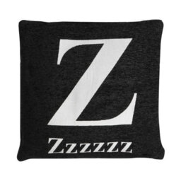 Orsina Words 'zzzzzz' Black Cushion