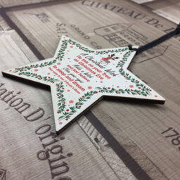 Red Ocean A Christmas Wish Wood Star Christmas Eve Box Stocking Filler Gift Tree Decoration - thumbnail 4