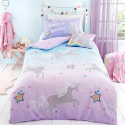 Bedlam Ombre Unicorn Purple Glow In The Dark Duvet Cover Set - thumbnail 7