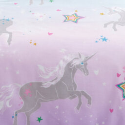 Bedlam Ombre Unicorn Purple Glow In The Dark Duvet Cover Set - thumbnail 4