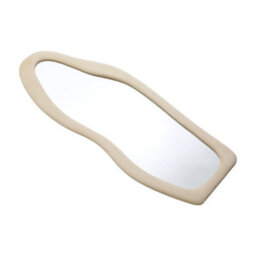 Living And Home Irregular Wavy Full Length Floor Mirror Soft Fleece Frame Modern Aesthetic Leaning Body Mirror - thumbnail 5