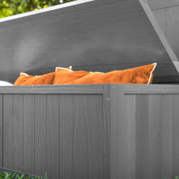 Outsunny Wood Storage Bench For Patio, Outdoor Garden Seating, Grey - thumbnail 9