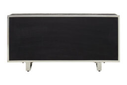 Orsina Black Sideboard, Matte Black 3 Door Buffet Storage Unit, Contemporary Wooden Sideboard For Dining Room - thumbnail 2