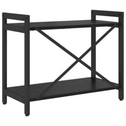 Berkfield Modern Bookcase Black Oak 60 X 30 X 48.5 Cm Engineered Wood - thumbnail 7