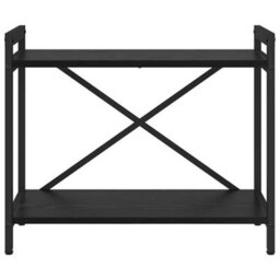 Berkfield Modern Bookcase Black Oak 60 X 30 X 48.5 Cm Engineered Wood - thumbnail 5