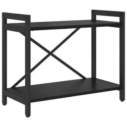 Berkfield Modern Bookcase Black Oak 60 X 30 X 48.5 Cm Engineered Wood