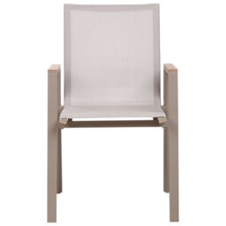 Beliani Set Of 4 Garden Chairs Tiano Metal Taupe - thumbnail 6