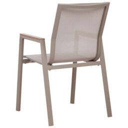 Beliani Set Of 4 Garden Chairs Tiano Metal Taupe - thumbnail 7