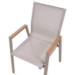 Beliani Set Of 4 Garden Chairs Tiano Metal Taupe - thumbnail 8