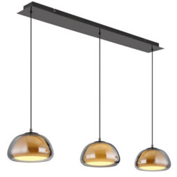 Luminosa Lighting Luminosa Avila Bar Pendant Ceiling Light Gunmetal Smoke Glass Shade 3X Led Dimmable 2700-6500K Remote Control - thumbnail 6