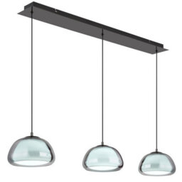 Luminosa Lighting Luminosa Avila Bar Pendant Ceiling Light Gunmetal Smoke Glass Shade 3X Led Dimmable 2700-6500K Remote Control - thumbnail 5