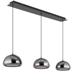 Luminosa Lighting Luminosa Avila Bar Pendant Ceiling Light Gunmetal Smoke Glass Shade 3X Led Dimmable 2700-6500K Remote Control - thumbnail 2