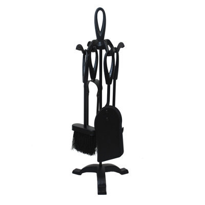 "Simpa Clarendon 22"" Black 5Pc Companion Set" - image 1