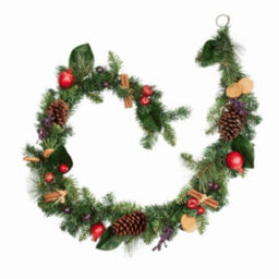 Samuel Alexander 1.8M Festive Spice Christmas Garland With Pinecones And Faux Dried Fruit - thumbnail 4