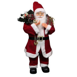Samuel Alexander 80Cm Traditional Standing Santa Claus Christmas Decoration With Gift Sack - thumbnail 9
