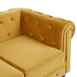 Beliani Living Room Set 4 Seater Chesterfield Velvet Gold - thumbnail 8