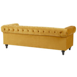 Beliani Living Room Set 4 Seater Chesterfield Velvet Gold - thumbnail 6