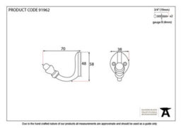 From The Anvil Polished Bronze Coat Hook - thumbnail 2
