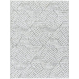 Livabliss Cloudy Shaggy-Geometric Beige Grey Soft Plush Pile Living Bedroom Rug 160 X 213 Cm Easy Care, Non Shedding - thumbnail 1