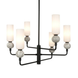 Luminosa Lighting Luminosa Santos Multi Arm Pendant Ceiling Light Matt Black - thumbnail 2