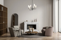 Luminosa Lighting Luminosa Santos Multi Arm Pendant Ceiling Light Matt Black - thumbnail 3