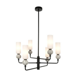 Luminosa Lighting Luminosa Santos Multi Arm Pendant Ceiling Light Matt Black