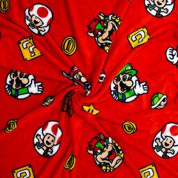 Character World Nintendo Super Mario Blanket Kids Bowser Luigi Fleece Throw Red- 100Cm X 150Cm - thumbnail 5