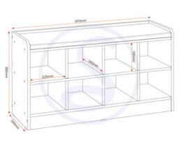 Seconique Portland Shoe Bench In White With Steel Grey Fabric Bench Seating - thumbnail 7