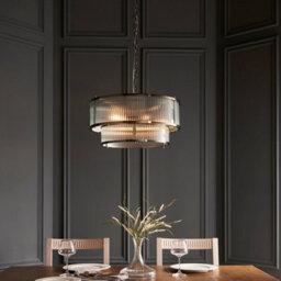 Loops Elegant 2 Pack Antique Brass Pendant Lights With Clear Glass Shades For Home Decor - thumbnail 2
