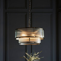 Loops Elegant 2 Pack Antique Brass Pendant Lights With Clear Glass Shades For Home Decor - thumbnail 4