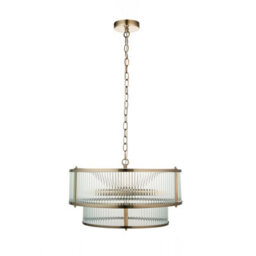 Loops Elegant 2 Pack Antique Brass Pendant Lights With Clear Glass Shades For Home Decor - thumbnail 9