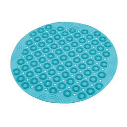 Blue Pedi Scrub Reflexology Shower & Bath Mat With Tpe Bristles & Suction Cups - Cleans & Massages Feet Soles - 55Cm Diameter - thumbnail 3