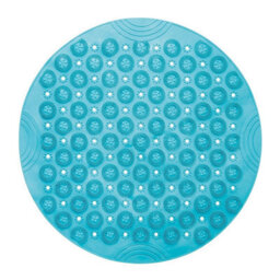 Blue Pedi Scrub Reflexology Shower & Bath Mat With Tpe Bristles & Suction Cups - Cleans & Massages Feet Soles - 55Cm Diameter - thumbnail 2