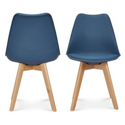 Bravich Rocco Tulip Dining Chair - Navy - Set Of 2 - image 1