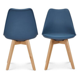 Bravich Rocco Tulip Dining Chair - Navy - Set Of 2 - thumbnail 1