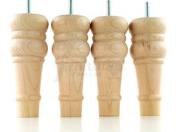L&F 4 Replacement Furniture Feet Raw Turned Wooden Legs 165mm High Settee Chairs Sofas Footstools M8 (8mm) Tsp2071 - thumbnail 7
