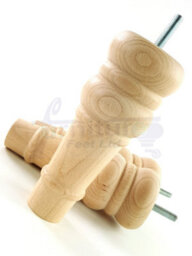 L&F 4 Replacement Furniture Feet Raw Turned Wooden Legs 165mm High Settee Chairs Sofas Footstools M8 (8mm) Tsp2071 - thumbnail 5